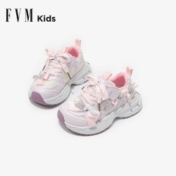 F.V.M 女童鞋子儿童老爹运动鞋2026新款春季德训软底女孩