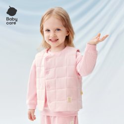 babycare 有机棉儿童马甲衣服婴儿加厚秋冬外穿保暖锁温外出上衣