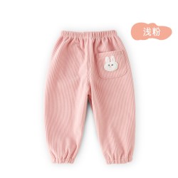 棉大班 儿童加绒裤子春秋季女童灯芯绒卫裤一体绒宝宝休闲裤冬季2024新款