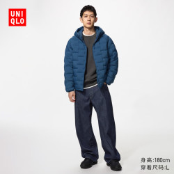 优衣库 EZY廓形牛仔裤 深蓝色 M 488397