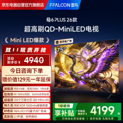 雷鸟 电视 75鹤6 PLUS 26款 75英寸 360Hz超高刷 QD-MiniLED