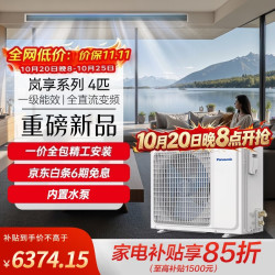 松下 中央空调岚享系列4匹一拖一风管机 外机3排纯铜管 一级能效 精工安装 CS-E36D0AD01P 家电补贴