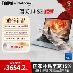 ThinkPad 联想瑞天14SE  英特尔Core3-304 512G固态硬盘轻薄办公笔记本电脑官方旗舰店