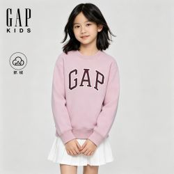 Gap 男女童大小童2026秋季新款logo胶印圆领抓绒卫衣儿童装