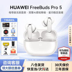 华为 FreeBuds Pro 5 入耳式无线蓝牙降噪耳机 雪域白