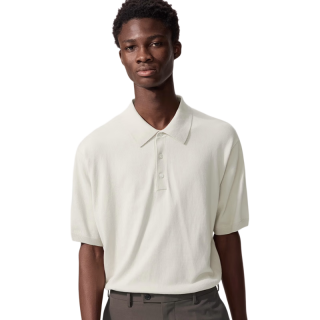 优衣库 481725 可机洗针织Polo衫 浅米色 2XL