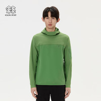 KOLON SPORT 卫衣 男子连帽弹性针织拉链袋运动上衣户外休闲衣