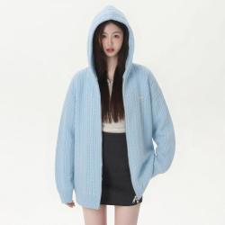 I.T it UDG美式针织衫刺绣开衫女秋季慵懒感毛衣男女宽松外套上衣