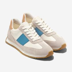 COLE HAAN 复古风撞色拼接低帮德训鞋女软底透气系带日常通勤休闲运动女鞋