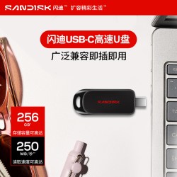 闪迪 u盘typec接口大容量手机电脑两用华为苹果内存扩容优盘