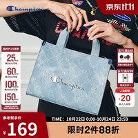 Champion 冠军单肩包25秋冬女大容量托特小方包精致斜挎手提包 蓝色