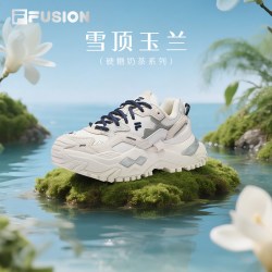 斐乐 硬糖双拼奶茶丨FILA 厚底增高老爹鞋女鞋轻便百搭运动鞋子