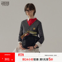 TEENIE WEENIE 五折 小熊女装毛针织开衫26春季新款宽松金扣v领毛衣开衫