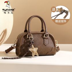 啄木鸟 秋季新品 美拉德色系小手提包棒球包