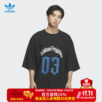 阿迪达斯 三叶草男装26春夏新款Originals风格舒适透气休闲运动七分短袖T恤