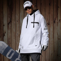 奔流 户外单板双板防水透气男式滑雪服软壳帽衫G1255