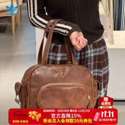 阿迪达斯 三叶草女包 2026秋冬新款复古风大容量实用易搭单肩包拎包挎包