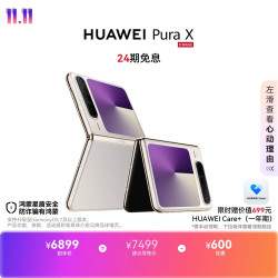 华为 Pura X 5G 折叠屏手机 鸿蒙操作系统5 16:10阔型屏 月影灰 12GB+256GB