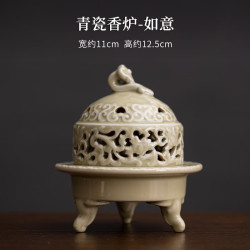 灵沐 创意茶桌檀香复古青瓷香炉