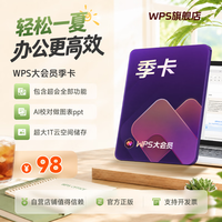 大会员季卡93天  含超级会员功能+WPS AI 开工季必备 AI生成PPT