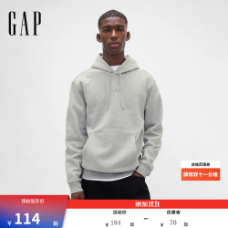 Gap 男女装 款Logo刺绣抓绒宽松连帽衫卫衣 美版795625