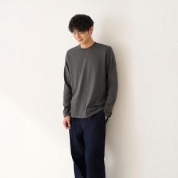 無印良品 MUJI 棉混纺长袖T恤