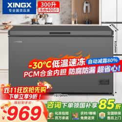 星星 冰柜商用大容量家用冷冻柜300/400/500升一级能效无需频繁除霜 300升