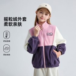 迪士尼 童装爱莎摇粒绒宝宝外套女童春装2026新款儿童衣服百搭休闲上衣