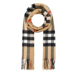 BURBERRY 冬季羊绒围巾格纹围脖两用披肩节日礼物