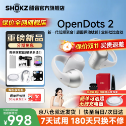 韶音 OpenDots 2 耳夹式蓝牙耳机 银雪松