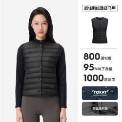 伯希和 户外800蓬羽绒马甲女新款男轻薄登山运动防风排骨羽绒服