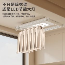 XMIAO 小尺寸电动晾衣架升降阳台侧装自动遥控衣杆智能声控伸缩凉晒衣机   包安装  双控