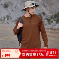 mont·bell 长袖t恤男户外春夏速干透气轻便纯色简约百搭上衣 1114688 DBN深棕色 M