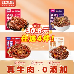 江志忠 五香麻辣牛肉冷吃牛肉花生牛肉四川特产美食休闲零食