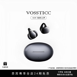 VOSSTICC 耳夹式蓝牙耳机 气骨传导概念 无线运动跑步通话降噪 开放式不入耳适用于苹果华为 灰色