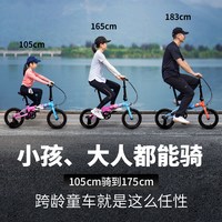 sooibe 儿童跨龄折叠车4岁以上男女孩中大童超轻辅助轮007