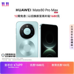华为 Mate 80 Pro Max 手机 16GB+512GB 极光青