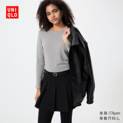 优衣库 HEATTECH ULTRA WARM圆领T恤/长袖女装