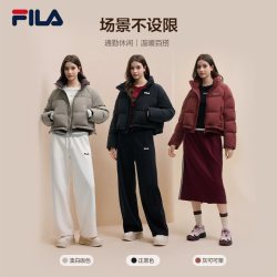 斐乐 羽绒服丨FILA莫兰迪色系羽绒服26冬季新款女面包服通勤外套