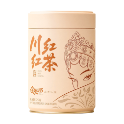 川红 高香红茶金奖85特级红茶节日送礼兰花香五星罐装125g