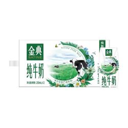 金典 3.6g乳蛋白 纯牛奶200ml×12盒