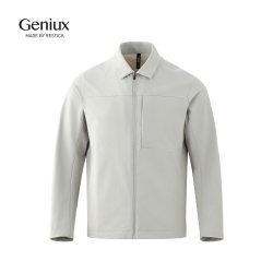 Geniux男士翻领行政夹克防水防风软壳外套春秋季