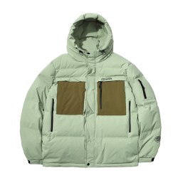 BEASTER 户外连帽防水羽绒服中长款白鸭绒外套尔滨穿搭