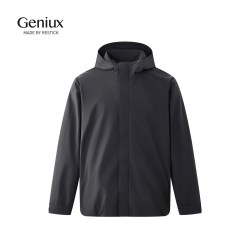 Geniux男士连帽夹克外套软壳加绒秋冬