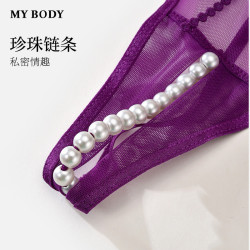 MY BODY 商场同款MYBODY2026轻薄情趣内衣女性感火辣纯欲勾人蕾丝连体文胸