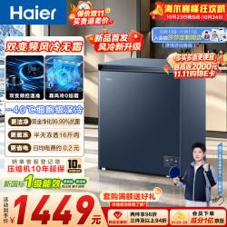海尔 Haier）132L新款智能双变频风冷无霜小冰箱-40℃家用小冰柜冷藏冷冻BC/BD