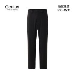 Geniux男士直筒休闲裤防风防水软壳长裤通勤裤秋冬