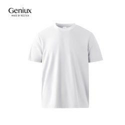 Geniux男士速干正肩圆领短袖T恤纯色打底夏季
