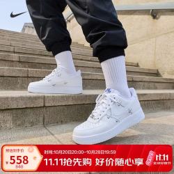 耐克 男女同款板鞋空军一号AF1运动鞋CT1990-100白38.5