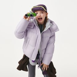 坦博尔 儿童羽绒服男女童短款加厚保暖中大童可脱帽安心羽绒外套冬